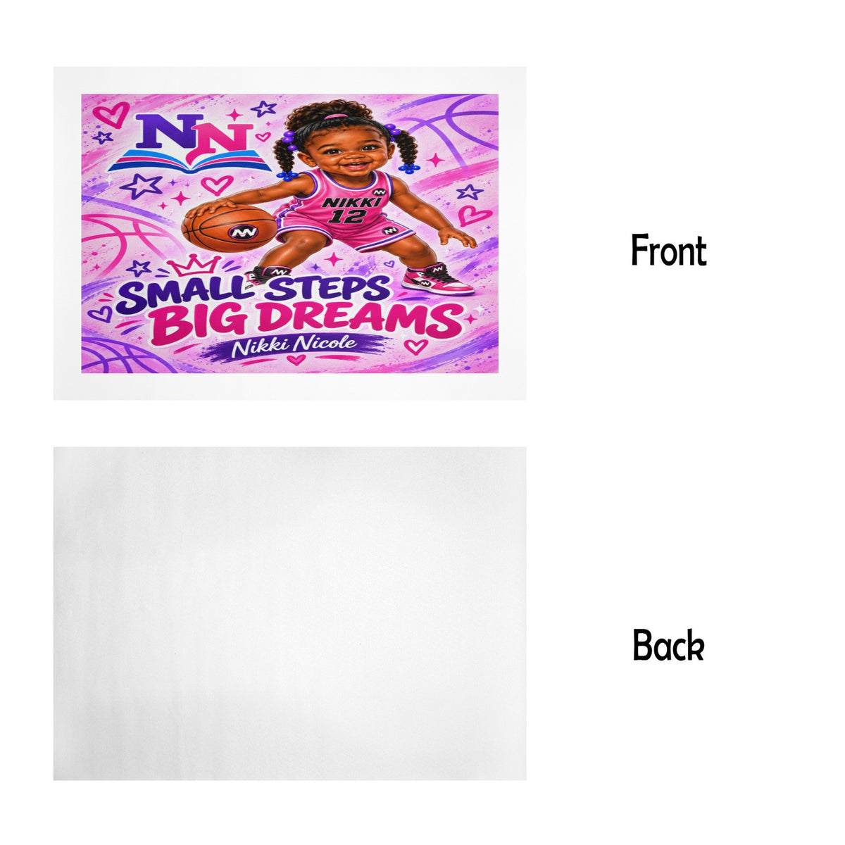 Nikki Nicole Small Steps Big Dreams Basketball Art Print