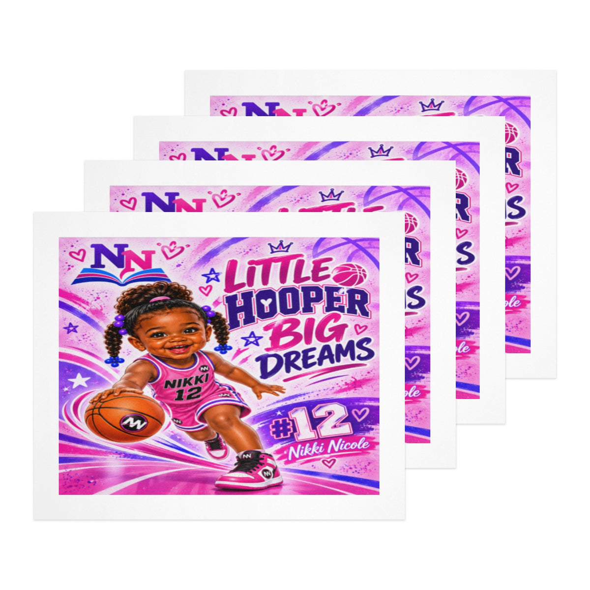 Nikki Nicole Little Hooper Big Dreams Canvas Art Prints – Set of 4
